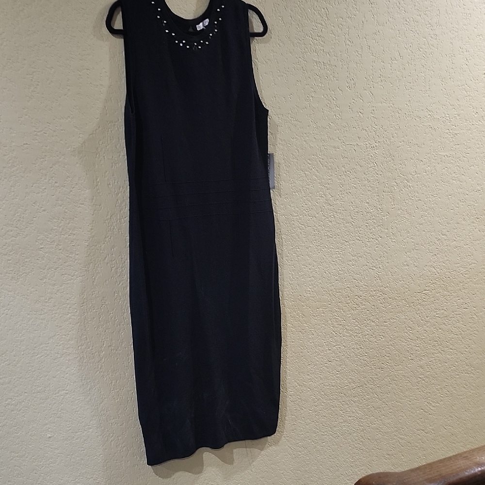 Eva Mendes for New York & Company Black Studded Midi Dress